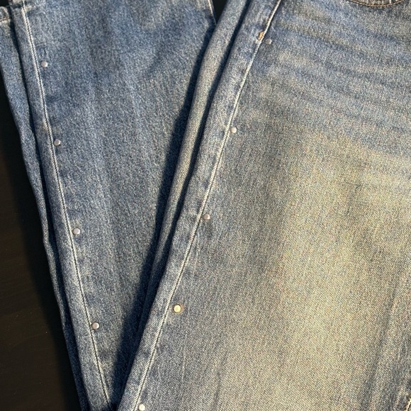 Lucky Brand Studded Straight Leg Jeans Size 8 29 Medium Wash - Picture 3 of 5
